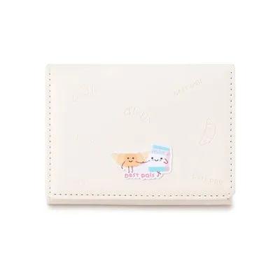 Leuke Rfid-portemonnee voor dames, vouw over drukknop driebladige kaarthouder